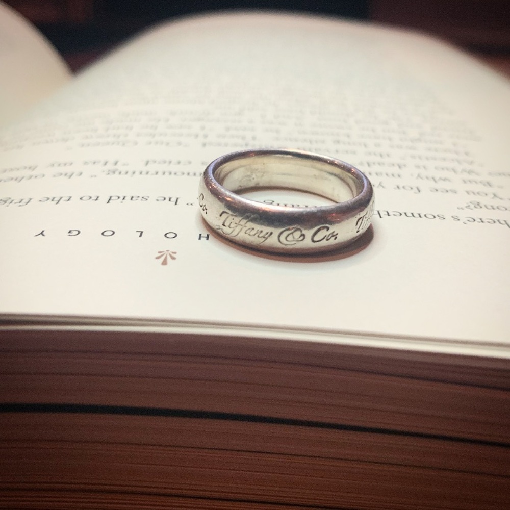 Sterling silver Tiffany & Co. engraved ring